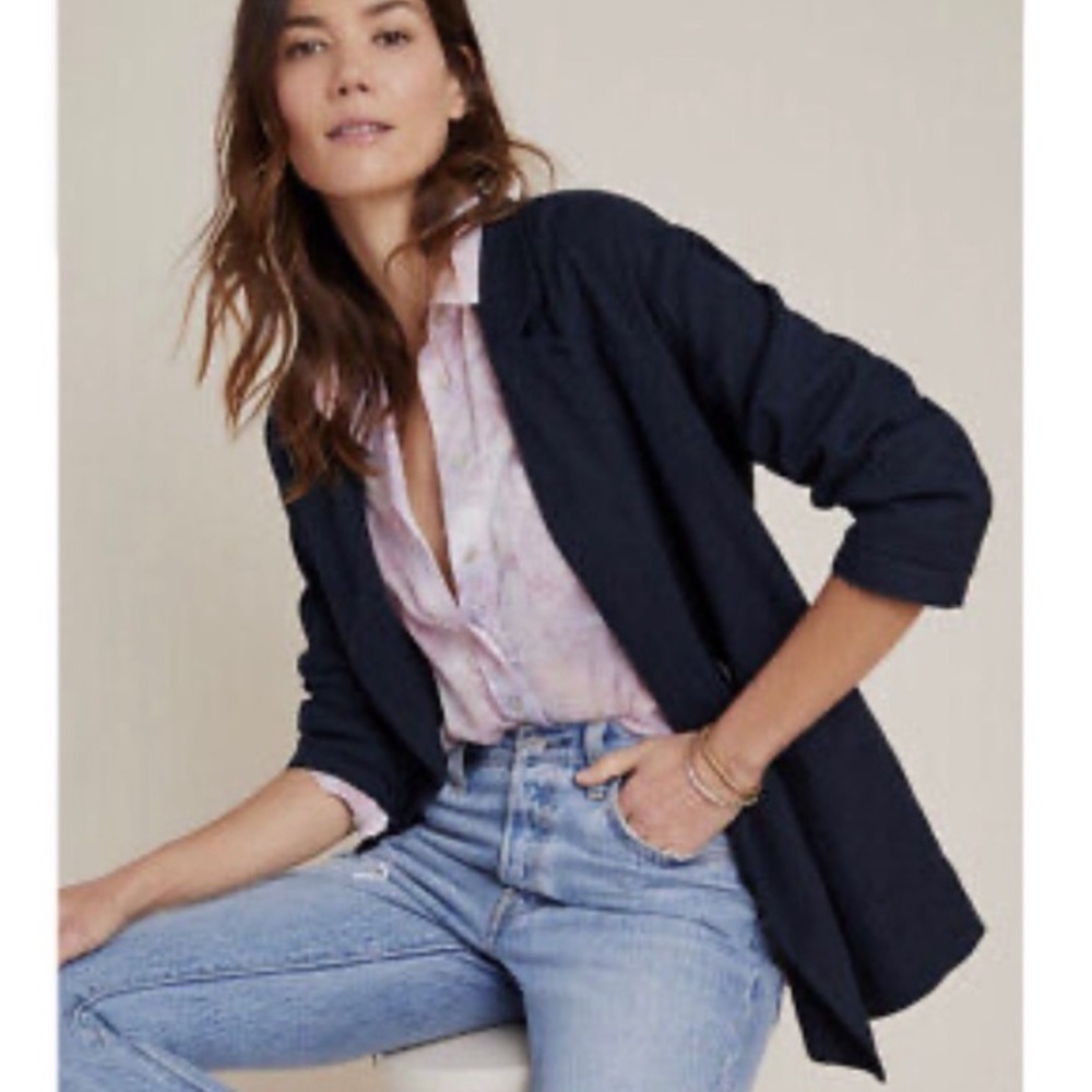 Anthropologie Amadi Linen Blend blazer